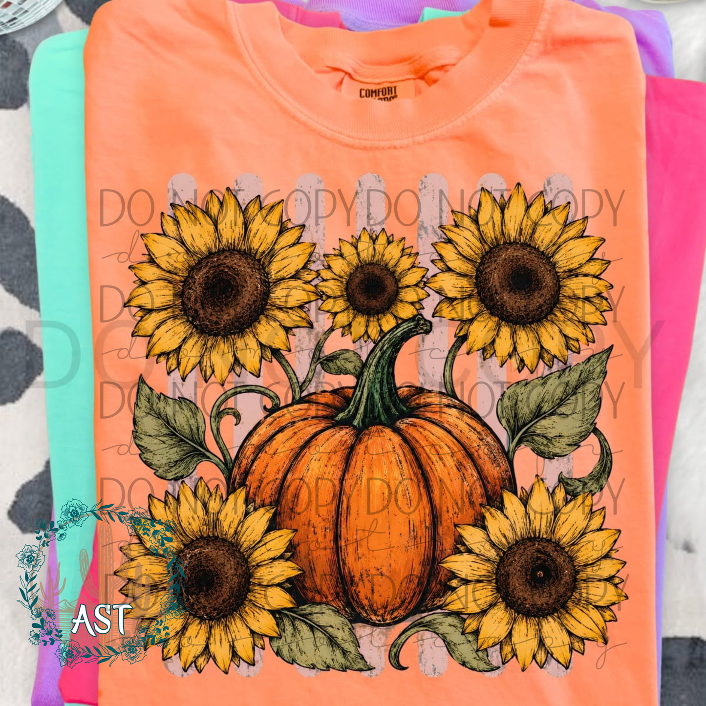 Pumpkin Sunflowers Tee