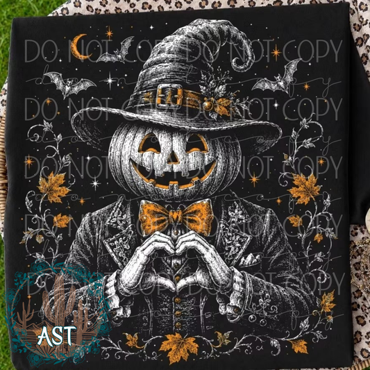 Retro Vintage Pumpkin Man Tee