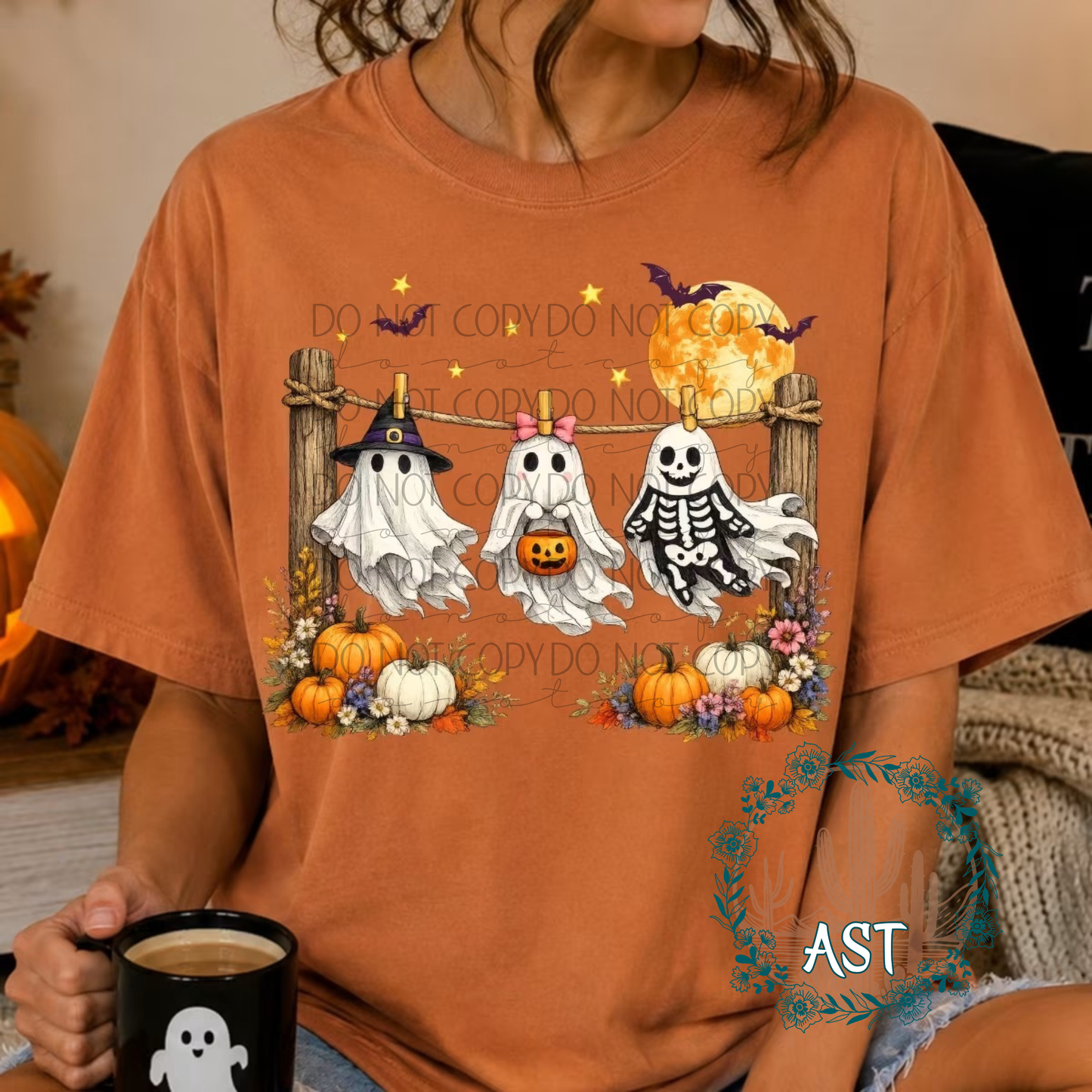 Hanging Around Fall Ghosts Tee