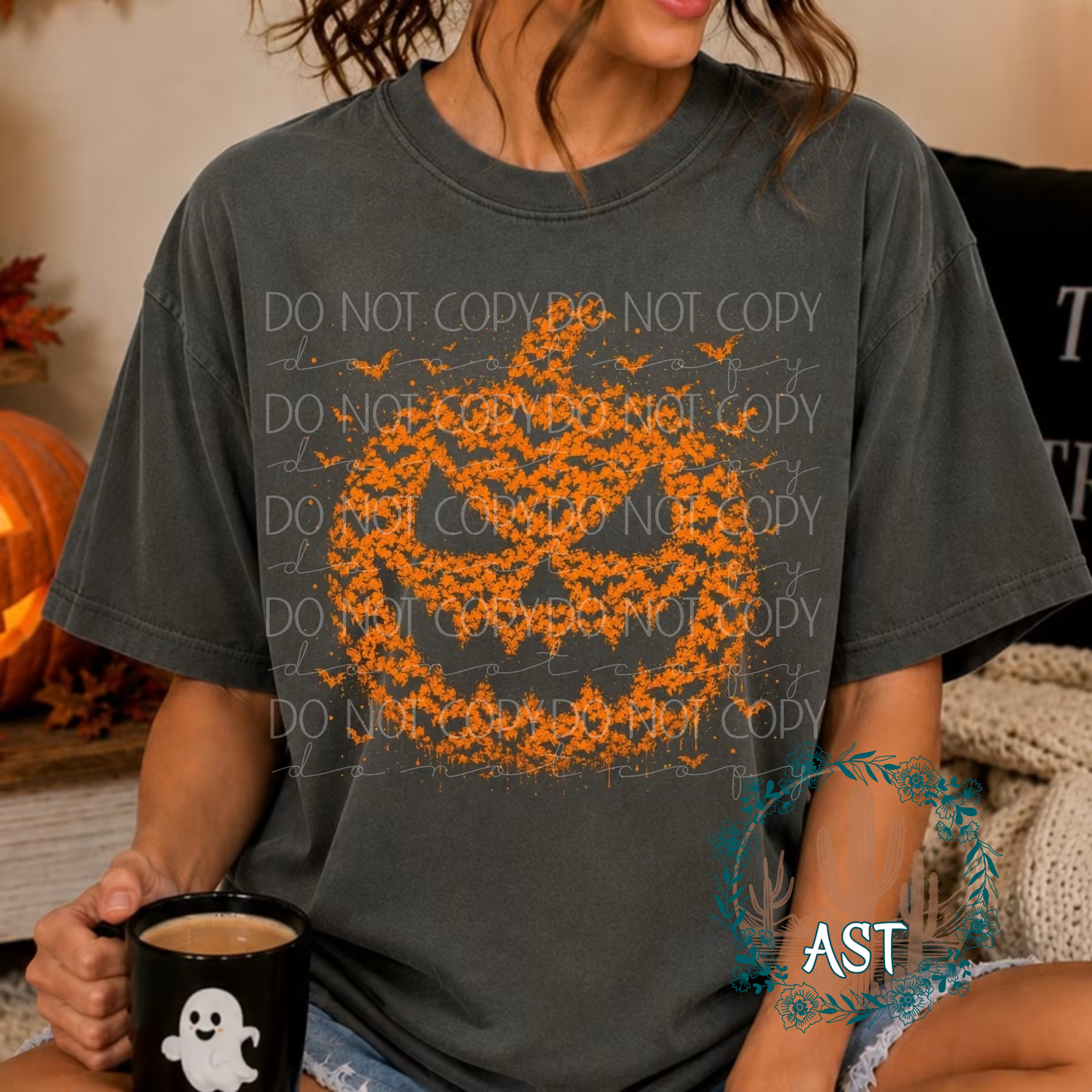Bat Pumpkin Head Tee
