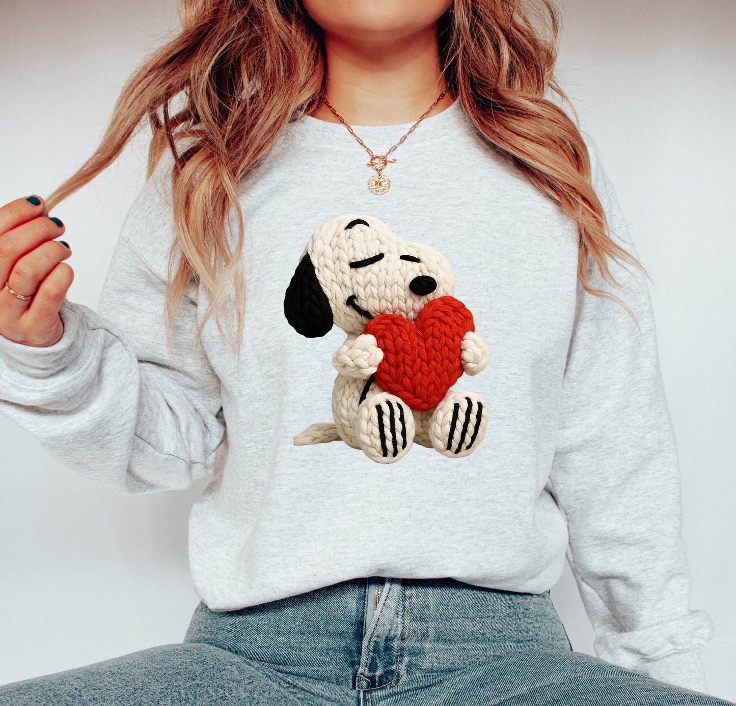 Crotched Dog Hearts Sweater