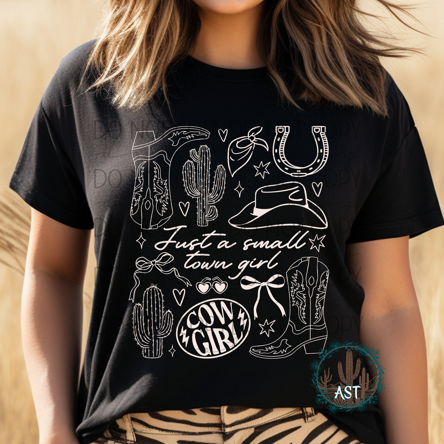 Just A Small Town Girl COWGIRL Tee