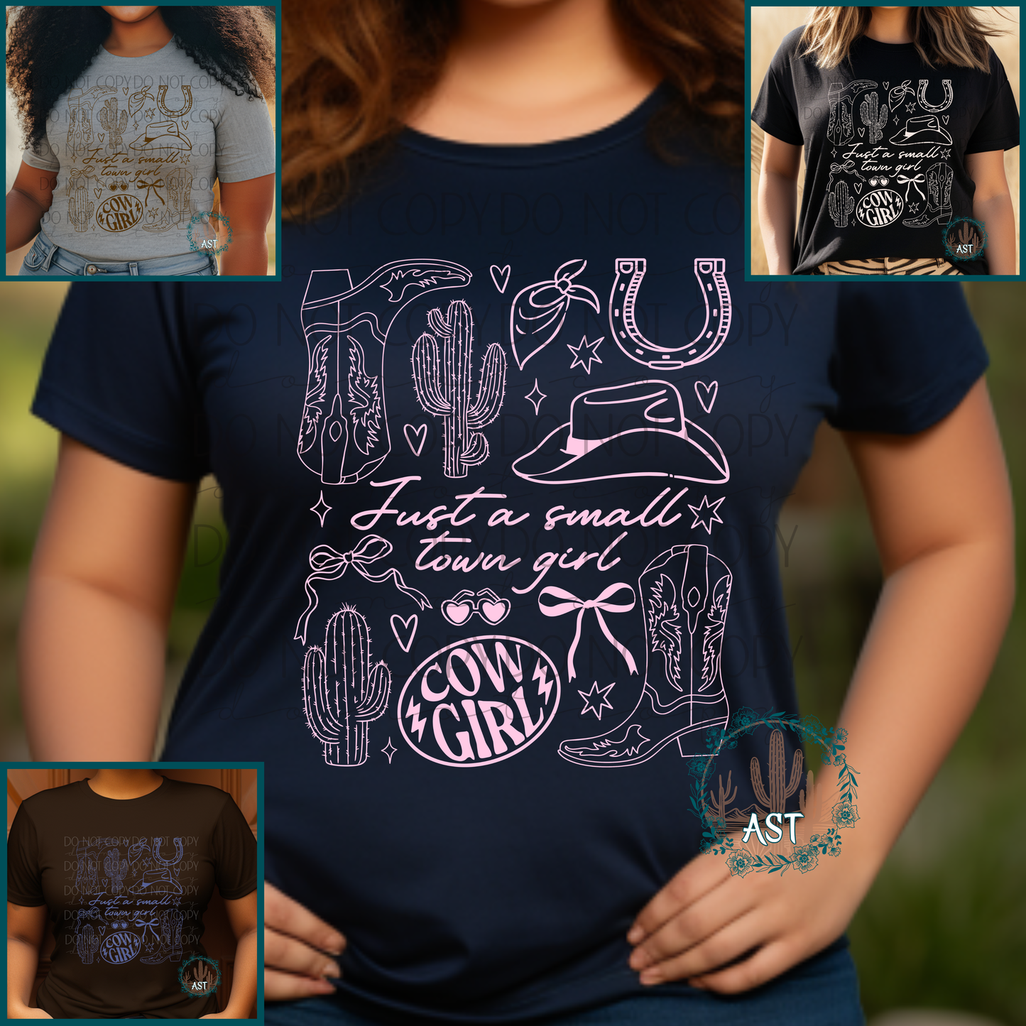 Just A Small Town Girl COWGIRL Tee