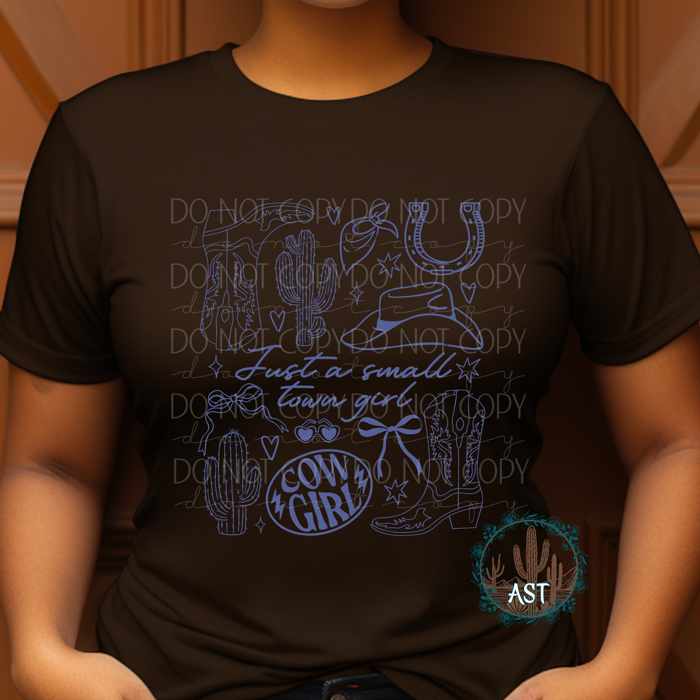 Just A Small Town Girl COWGIRL Tee
