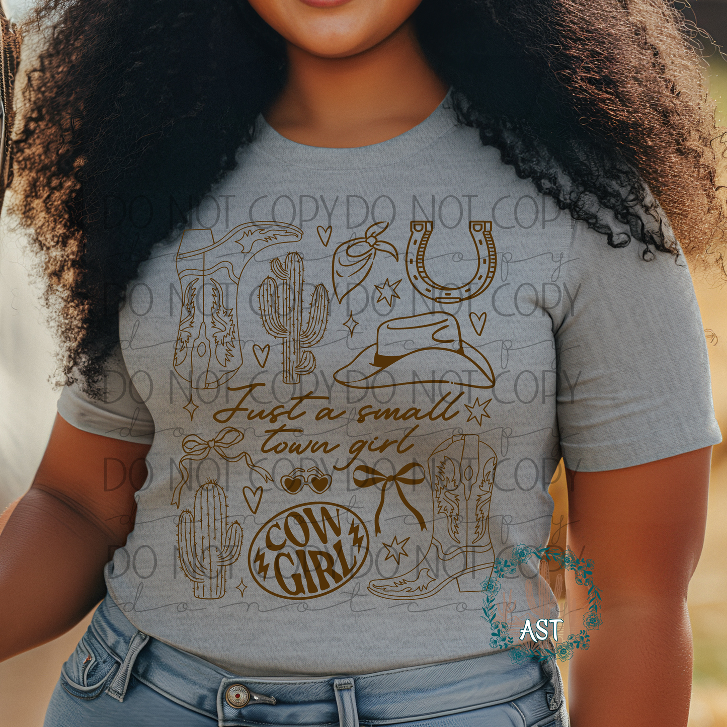 Just A Small Town Girl COWGIRL Tee