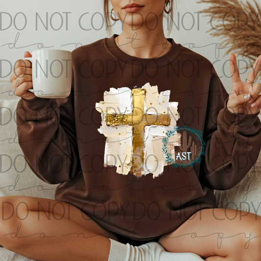 Painted Cross Sweater