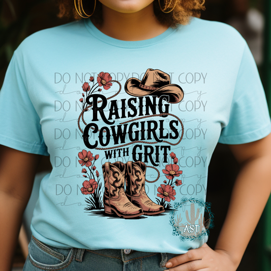 Raising Cowgirls with Grit Tee